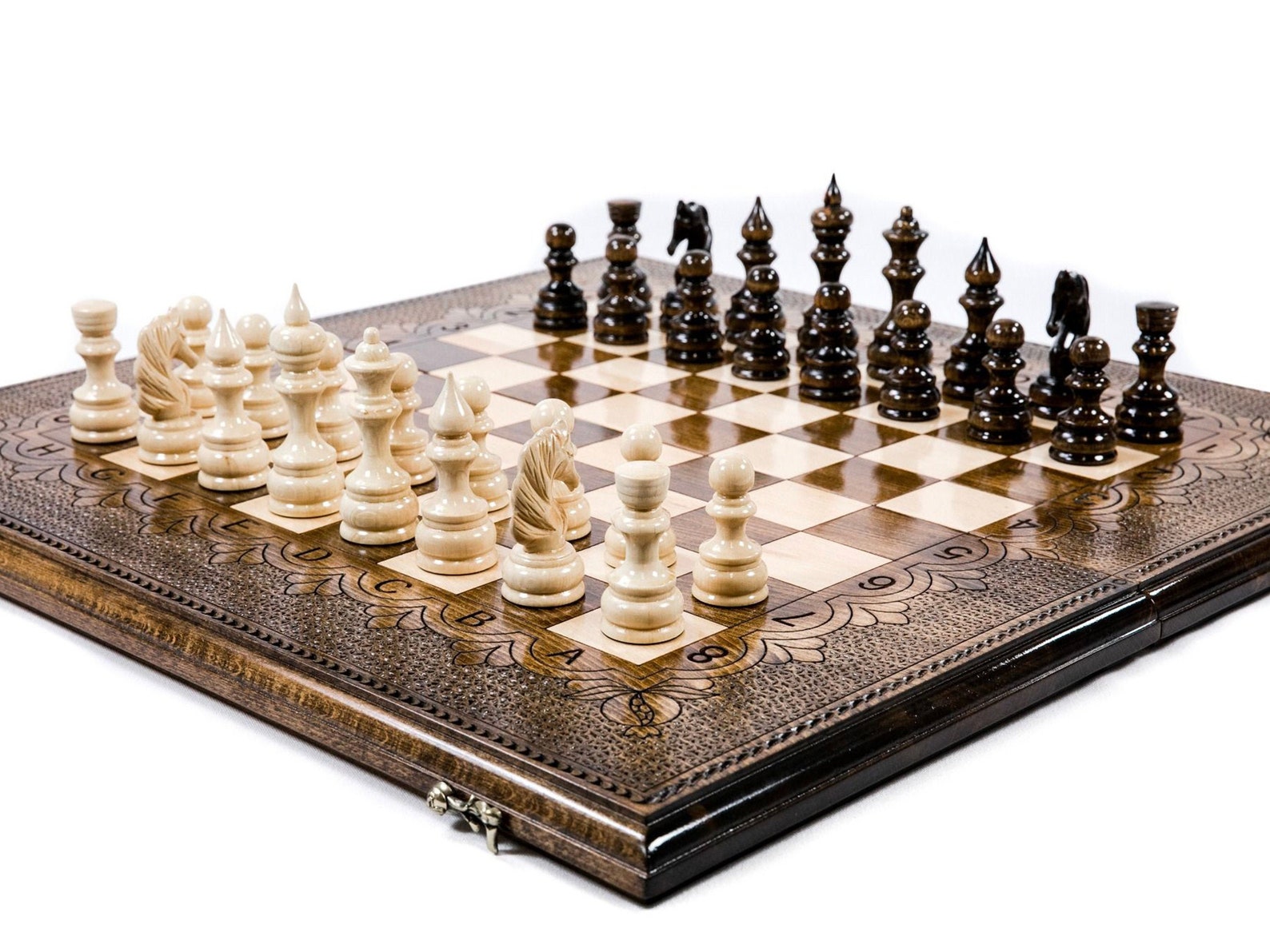 Classic ChessBackgammon Set and Checkers / 7.8 x Etsy