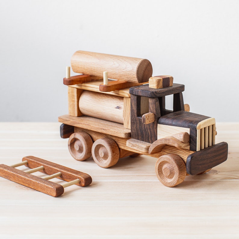 Wooden Fire Engine Wooden Toys Personalized Baby Gift Wood Etsy