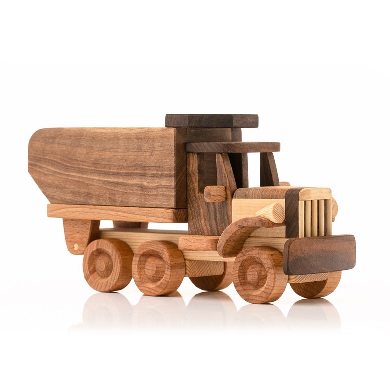 Wooden Dump Truck Toy Wood Push Toy Gift for Kids Etsy