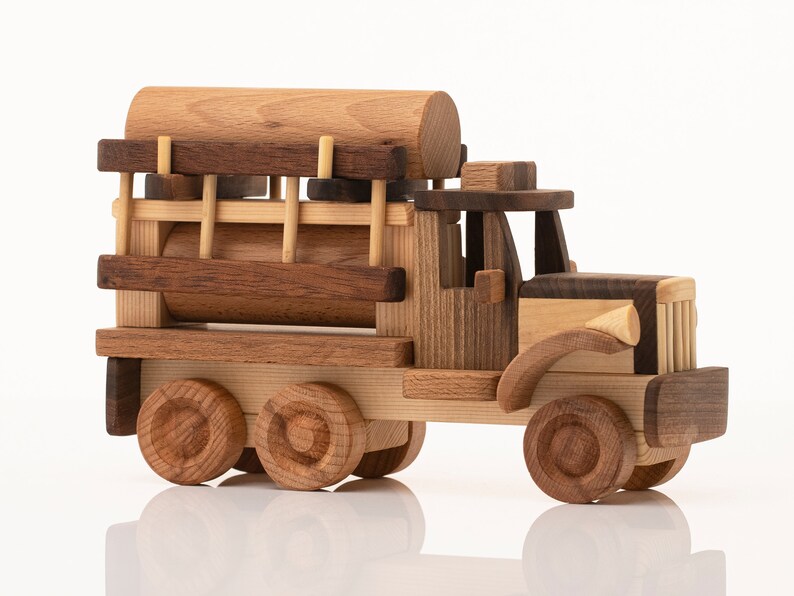 Wooden Fire Engine Wooden Toys Personalized Baby Gift Wood Etsy
