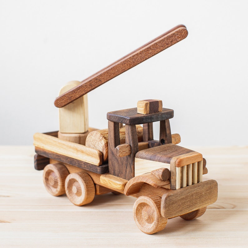 Personalized Wooden Toy Wooden Fire Truck Fire Engine Etsy