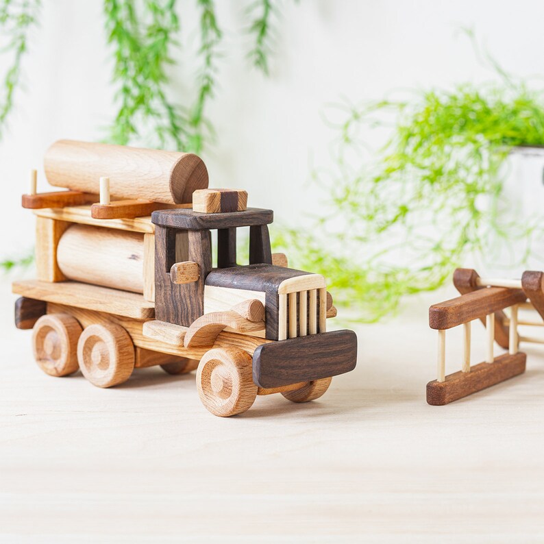 Wooden Fire Engine Wooden Toys Personalized Baby Gift Wood Etsy