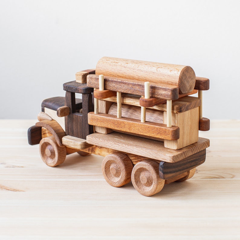 Wooden Fire Engine Wooden Toys Personalized Baby Gift Wood Etsy