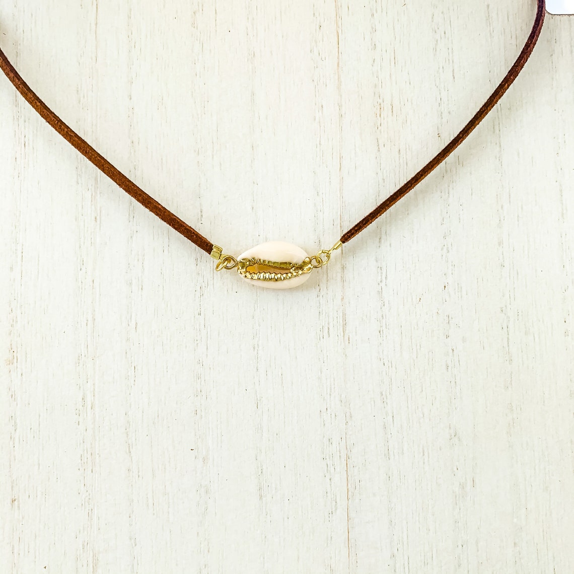 Seashell necklace gold seashell necklace boho jewelry Etsy