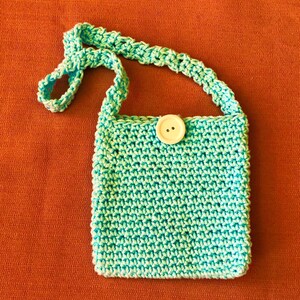 Cotton crocheted crossbody bag