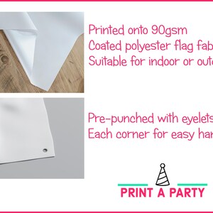 Personalised Rose Gold Birthday Bunting Banner - Any Age 18th 21st 30th 40th 50th