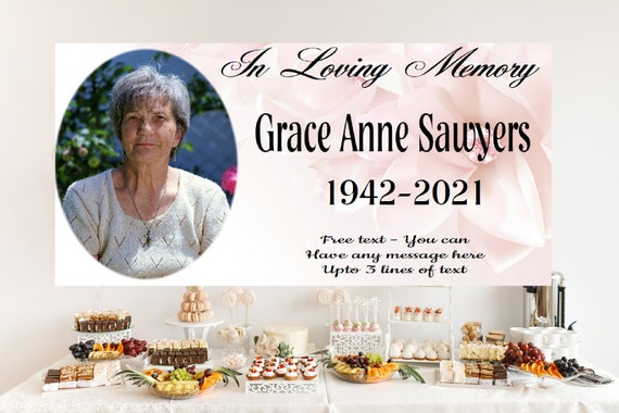 Personalized In Loving Memory Funeral Sign With Photo - Custom Celebration  Of Life Sign - Celebration Of Life Decorations (Acrylic)