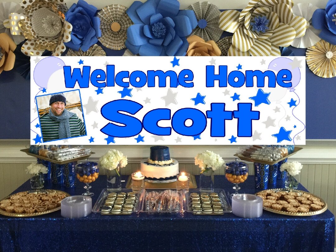 Personalised Home Return Back Banner Party Decorations Etsy UK