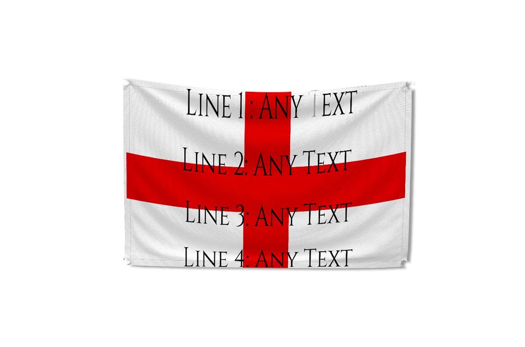 Personalised England Flag - St George's Day - Decorations Red & White ...