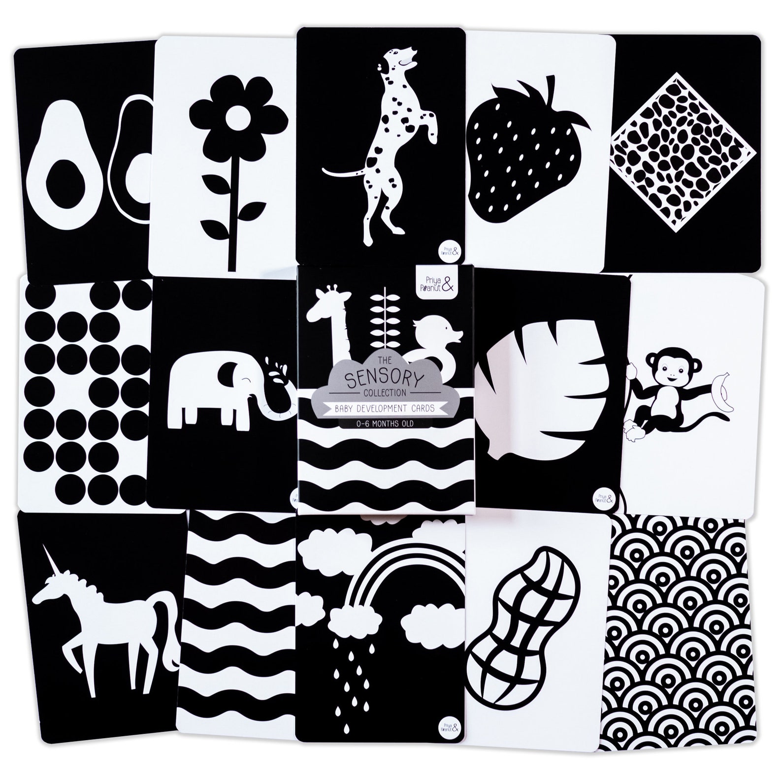 60 x Newborn Baby Sensory Flashcards Black & White Etsy