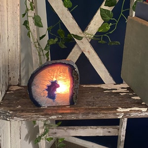 Teal Agate tea light Candle Holder, home decor or unique gift