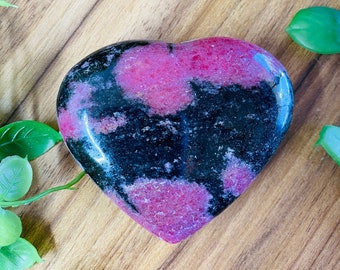 Rhodonite love heart