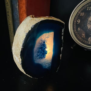 Blue Agate tea light Candle Holder, home decor or unique gift