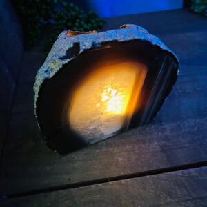 Natural Agate tea light Candle Holder (natural stone / crystal), home decor or unique gift