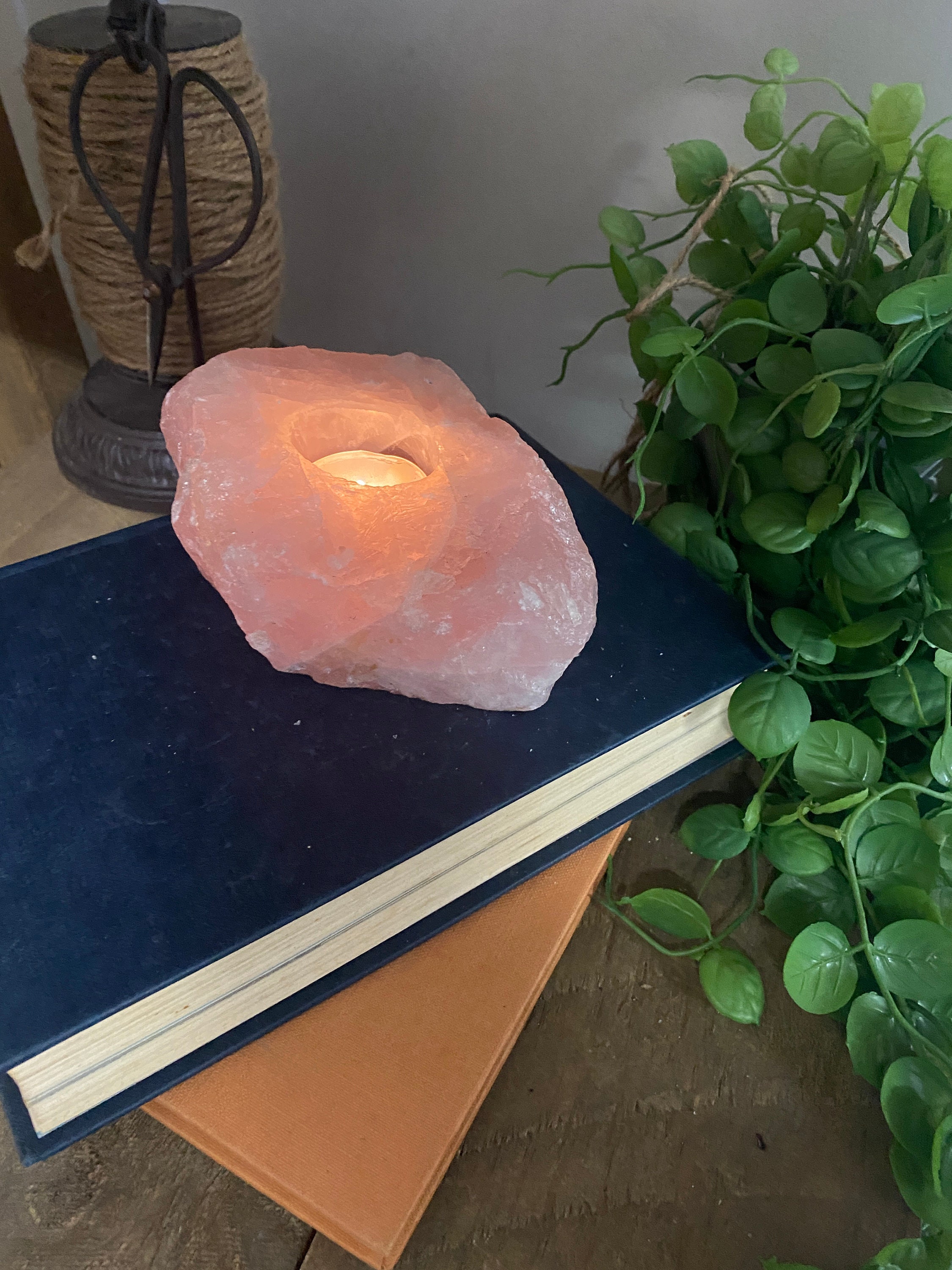 Rose Quartz Tea Light Candle Holder Etsy Australia