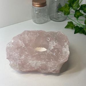 Rose Quartz tea light Candle Holder