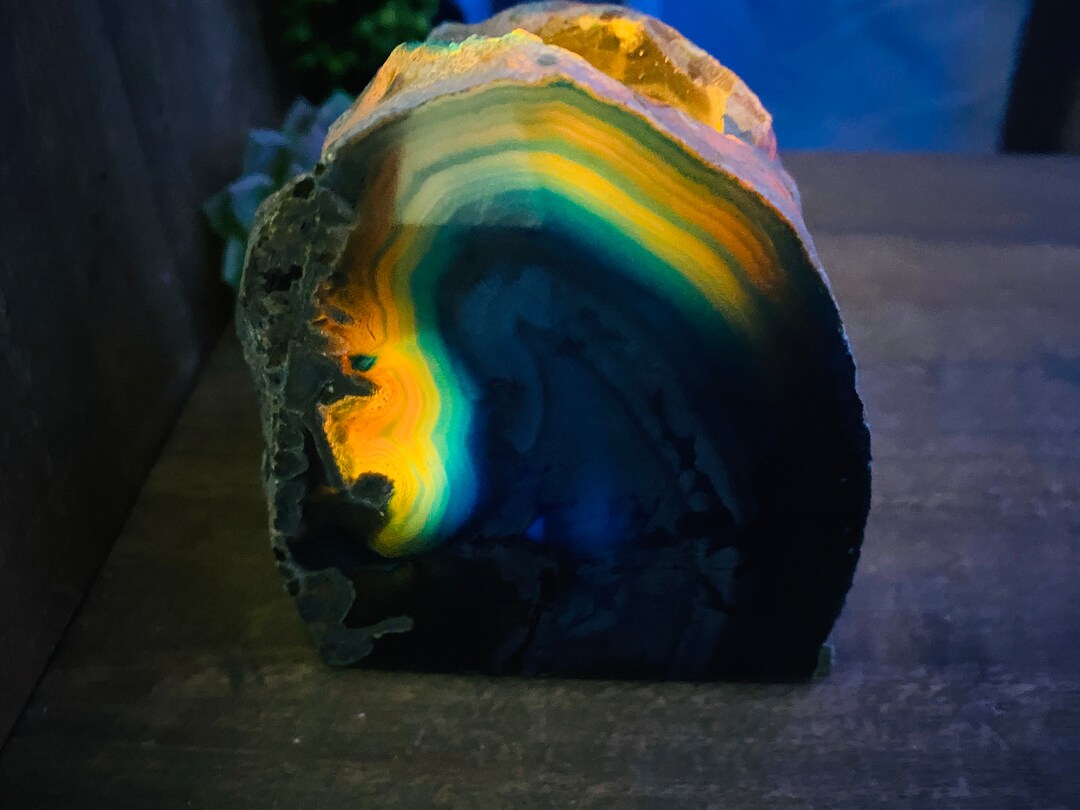 Blue Agate Natural Stone Tea Light Candle Holder Etsy