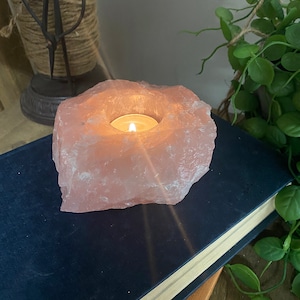 Rose Quartz tea light Candle Holder