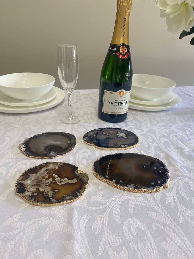 EvolvingEarthDesigns Agate Slice Coasters