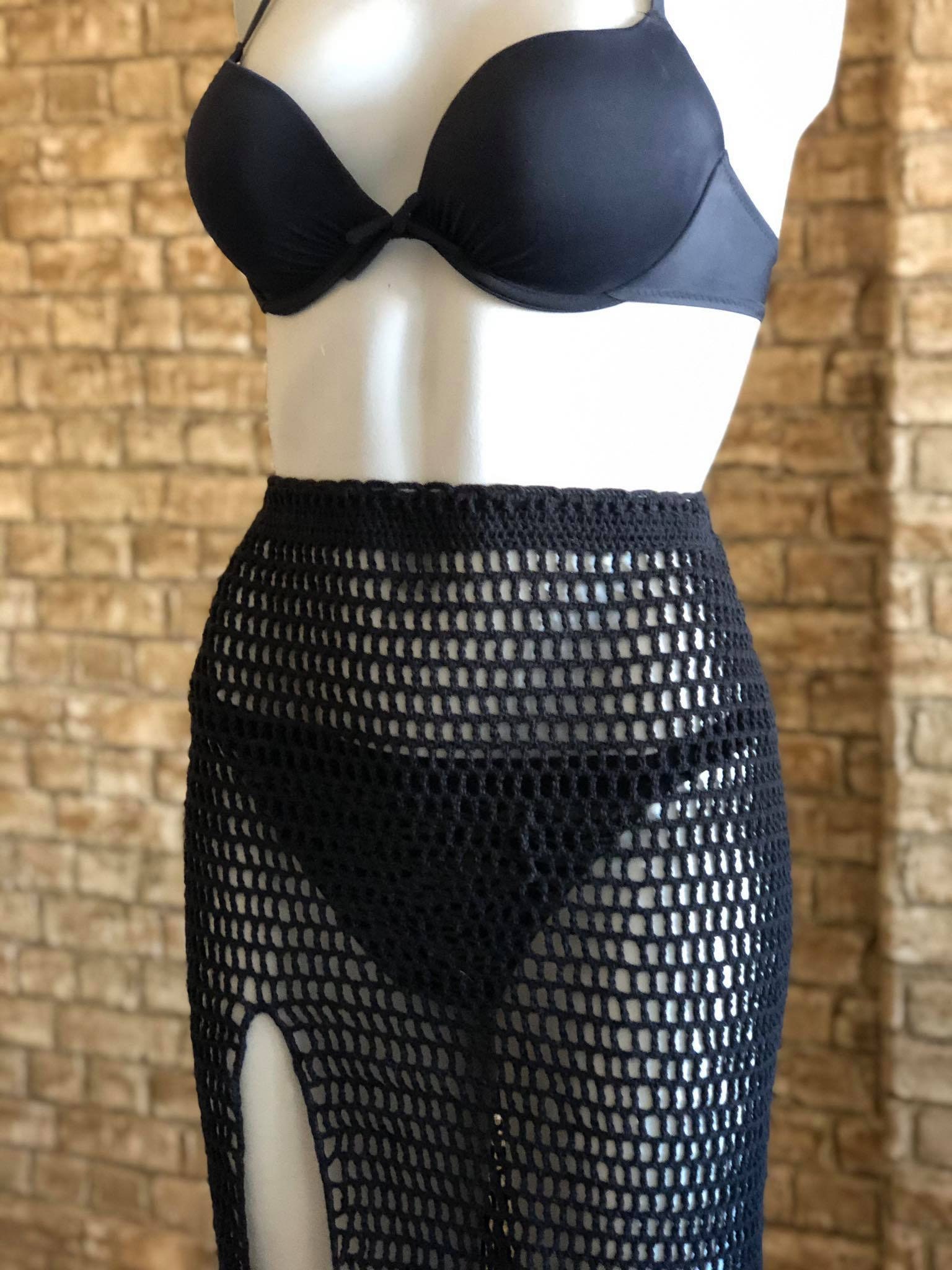 Sarong Skirtcrochet Crop Skirts Crochet Bikini Etsy