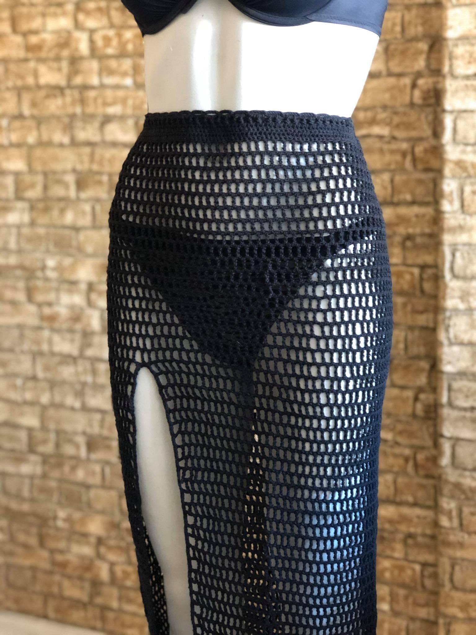 Sarong Skirtcrochet Crop Skirts Crochet Bikini Etsy