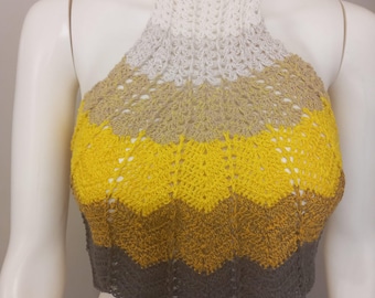 Crochet crop Top: Ombre Y2K Festival Outfit