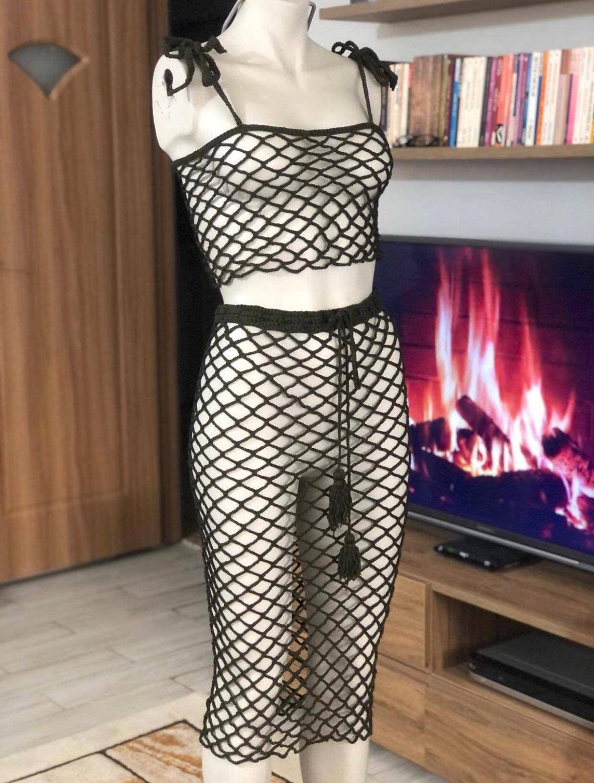 Skirt and Topcrochet Bikini Skirts and Top Summer Etsy