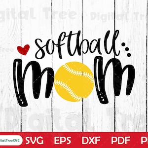 softball mom Svg with heart, Girl Softball Shirt svg, Distressed softball svg, Softball Svg for Cricut & Silhouette, Png svg dxf