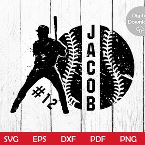 beunruhigt Baseball Vorlage svg, Monogramm Baseball, Baseball Bruder Shirt svg, Baseballspieler svg-Dateien für Cricut, Baseball Dad svg dxf