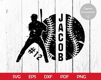 distressed baseball template svg, monogram baseball, baseball brother shirt svg, baseball player svg files for cricut, baseball dad svg  dxf