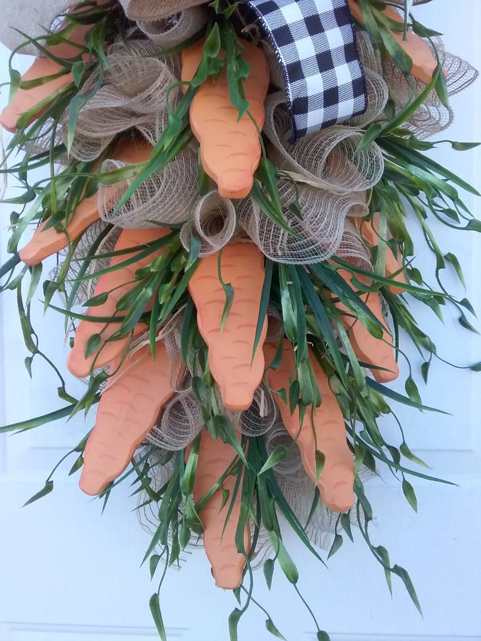 Rustic Carrot Swag Easter Swag Farmhouse Wreath Carrot Etsy