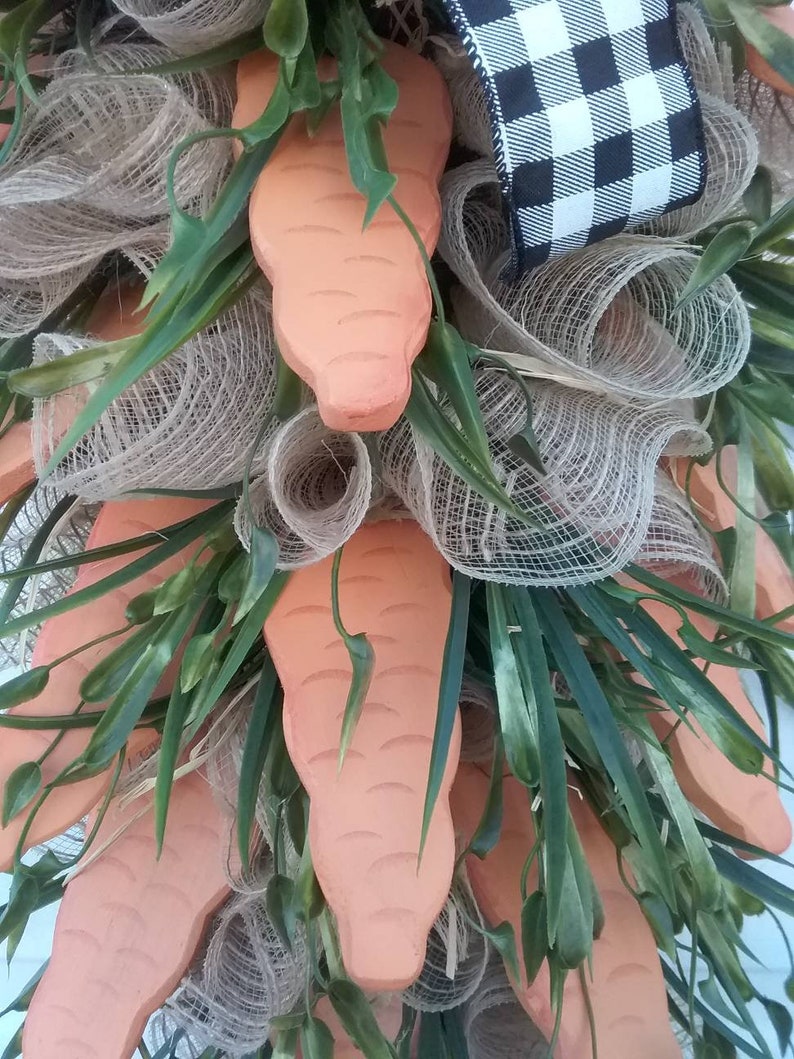Rustic Carrot Swag Easter Swag Farmhouse Wreath Carrot Etsy