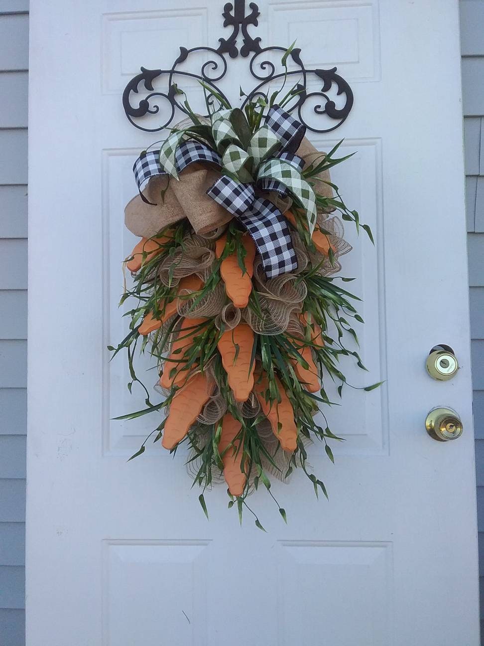 Rustic Carrot Swag Easter Swag Farmhouse Wreath Carrot Etsy