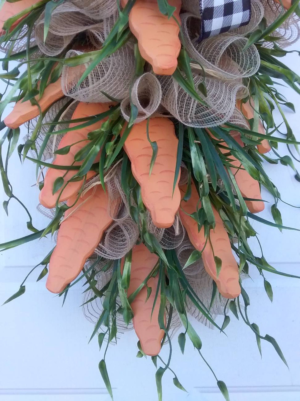 Rustic Carrot Swag Easter Swag Farmhouse Wreath Carrot Etsy