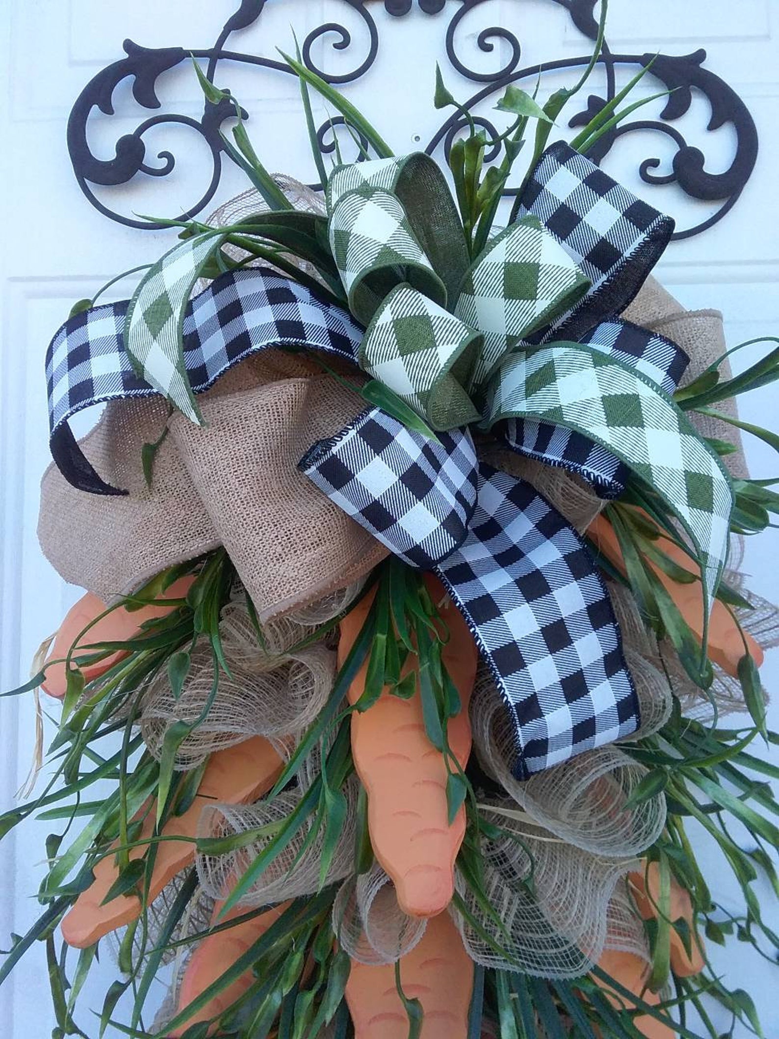 Rustic Carrot Swag Easter Swag Farmhouse Wreath Carrot Etsy