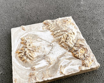 Cast aluminum topographic map