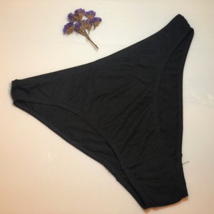 High Cut Cotton Underwear for women Black