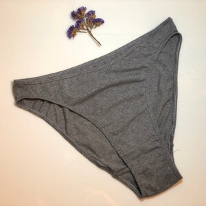 High Cut Cotton Underwear for women Gray