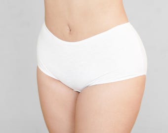 Handmade Organic Cotton Boyshorts | High Cut 90s Underwear