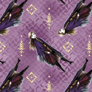 Disney Princess Elsa Frozen Fabric By Fat quarter FQ Half Many Patterns available 100% Cotton 1/4 Yard Anna Toss Metallic Emblems #1716