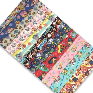 Paw Patrol Fat Quarter Lot Bundle Mystery Set of 2 - 11 Random NO Duplicates Mixed FQ 100% Quilters Cotton Chase Rubble Skye Good Pups