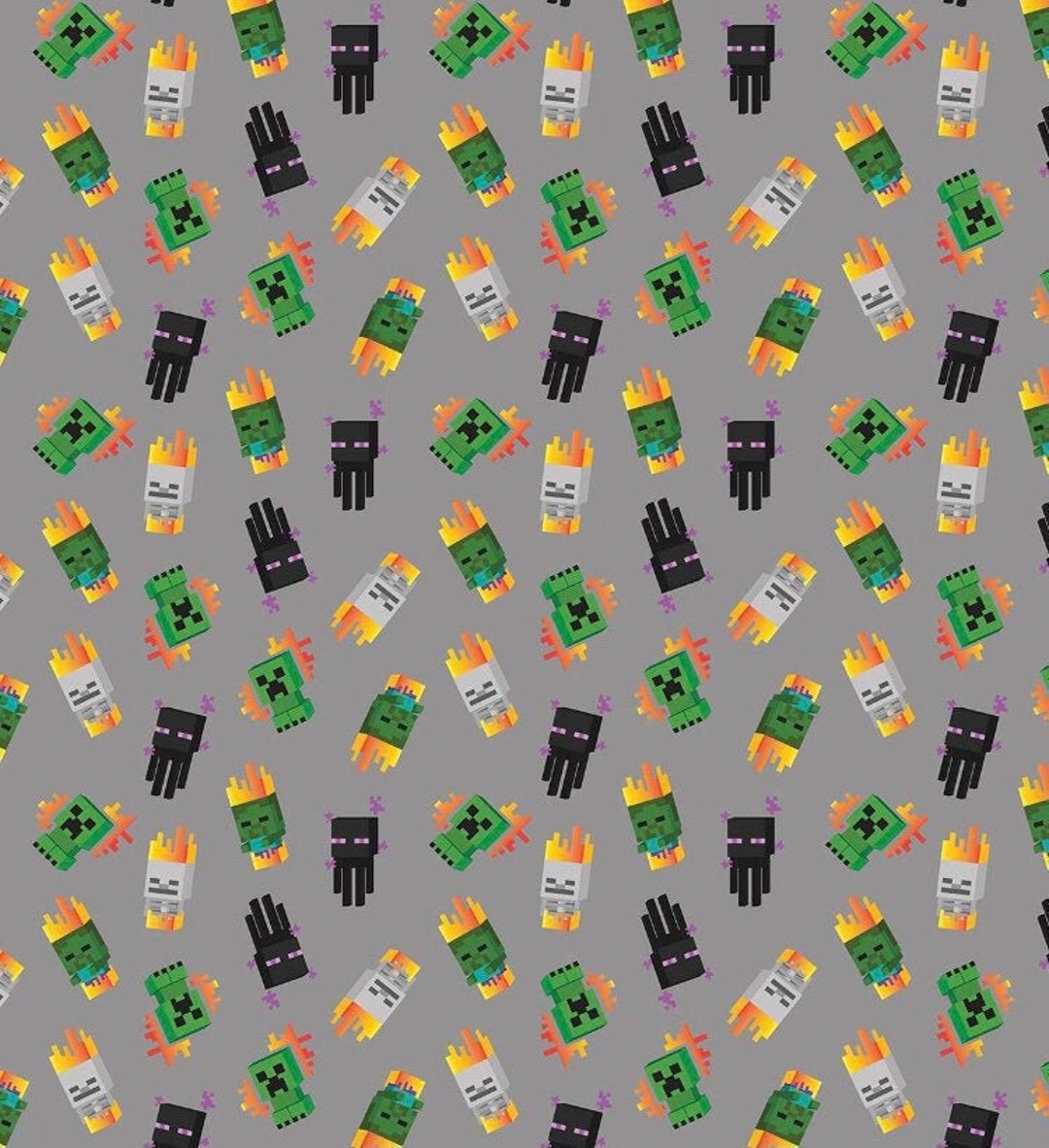 Minecraft Game Fabric by the Yard FBTY Fat Quarters FQ Half Etsy