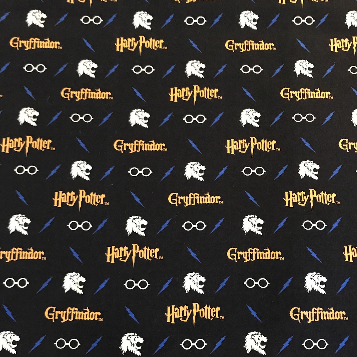 Harry Potter Black Blue Fabric by the Yard FBTY Fat Quarters Etsy