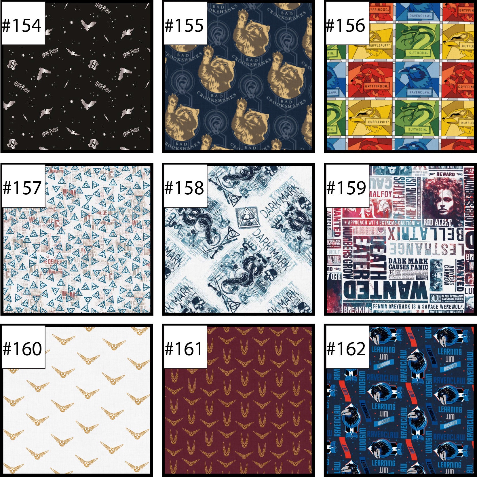 FS635_2 Harry Potter Ravenclaw Cotton Fabric Design Craft 