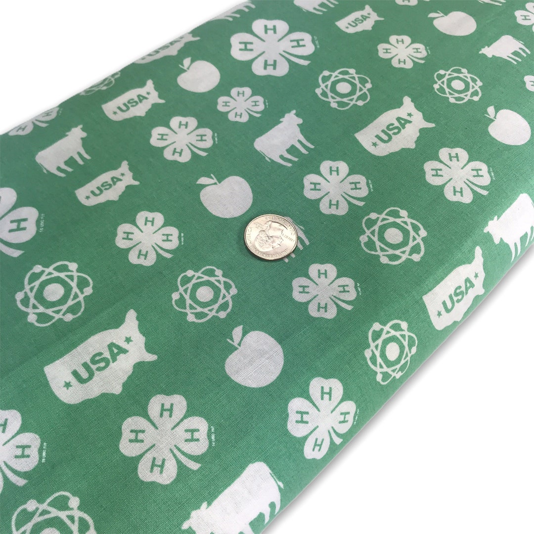 4H Fat Quarter Lot Bundle Set of 4 FQ Many Patterns Available 100 Cotton Clover4h 4 Leaf USA
