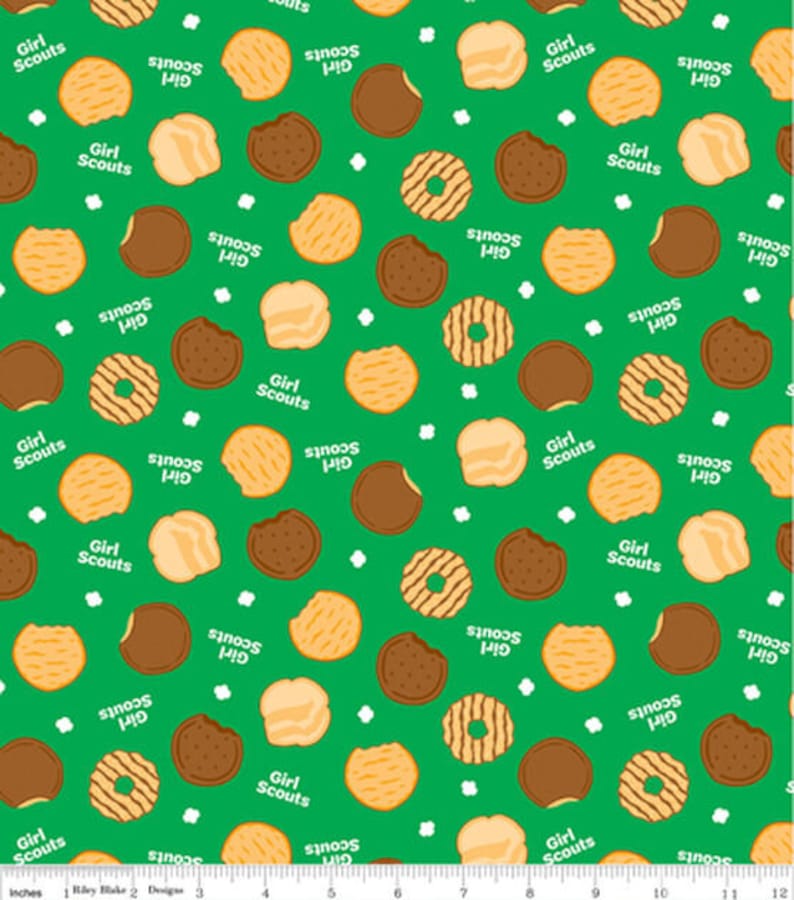 Girl Scout Green Badges Fabric By Fat quarter FQ Half Many Etsy