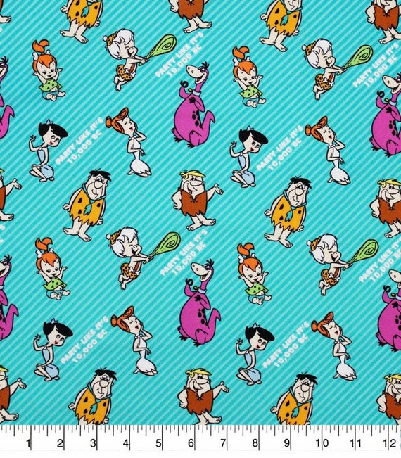 Flintstones Print Fabric by the Yard FBTY Fat Quarters FQ Half | Etsy