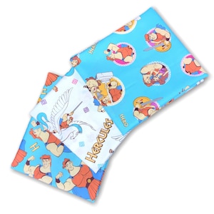 Hercules Fabric Fat Quarter Lot Bundle Mystery Set of 1 - 3 NO Duplicates Mixed FQ 100% Cotton 1/4 Yard Power Badge Pegasus Disney