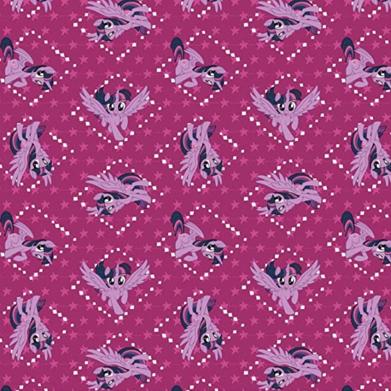 My Little Pony Fabric By the Yard FBTY Fat quarters FQ Half Many Patterns available 100/% Cotton MLP #1777 Twilight Sparkle Princess Purples