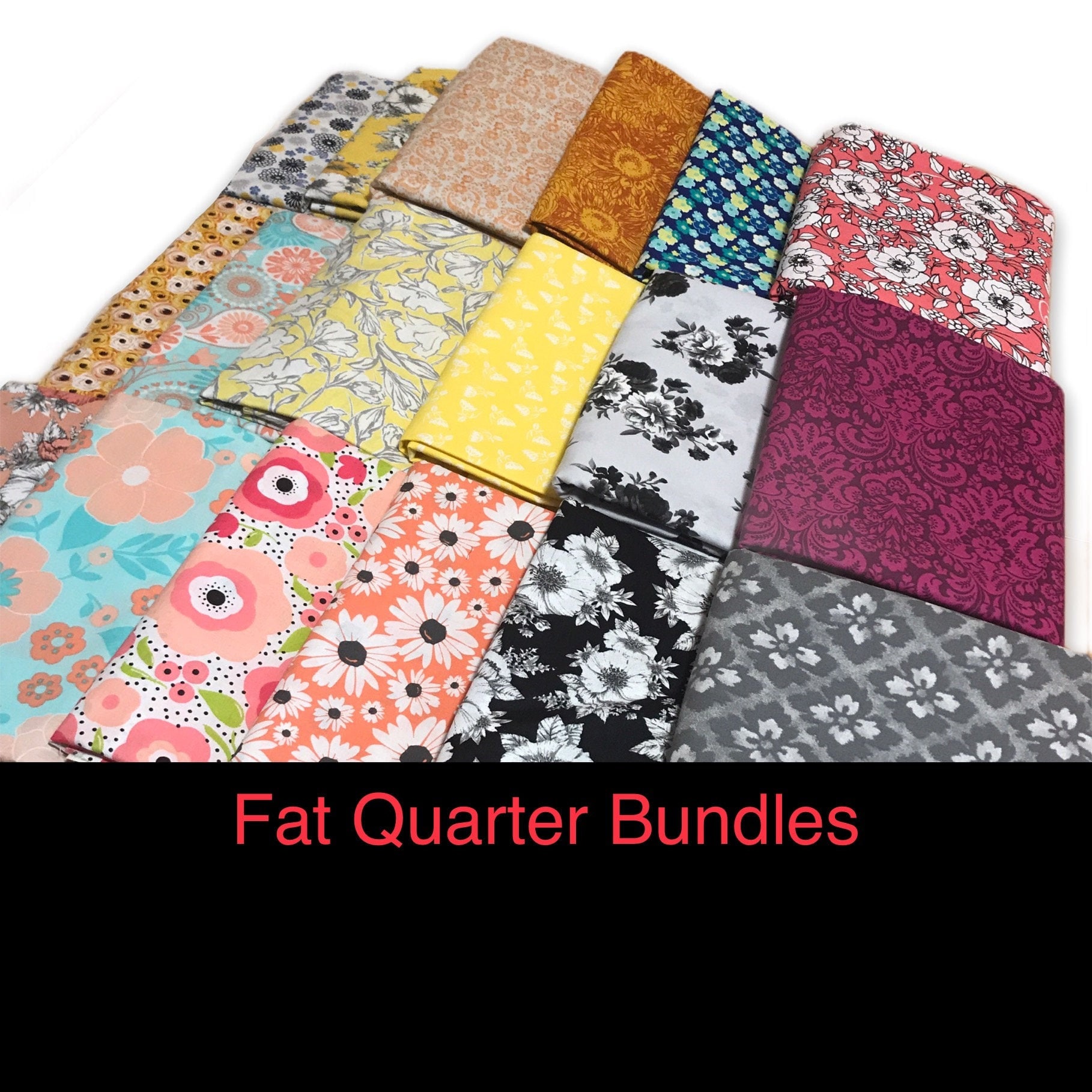 Floral Fat Quarter Lot Bundle Mystery Set of 3 18 Random Etsy